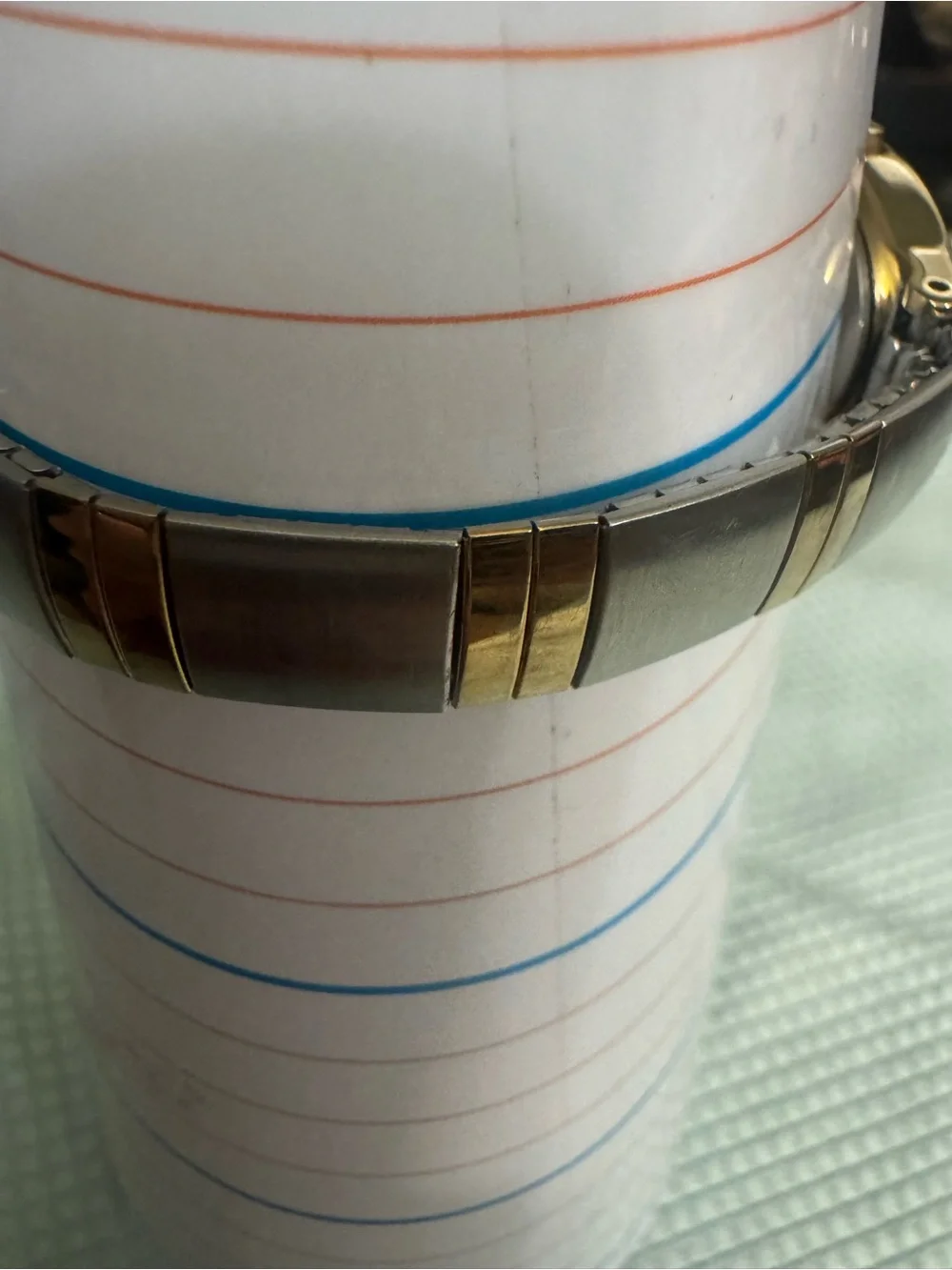 Timex Two-Tone Gold and Silver Oval Dial Bracelet Watch
